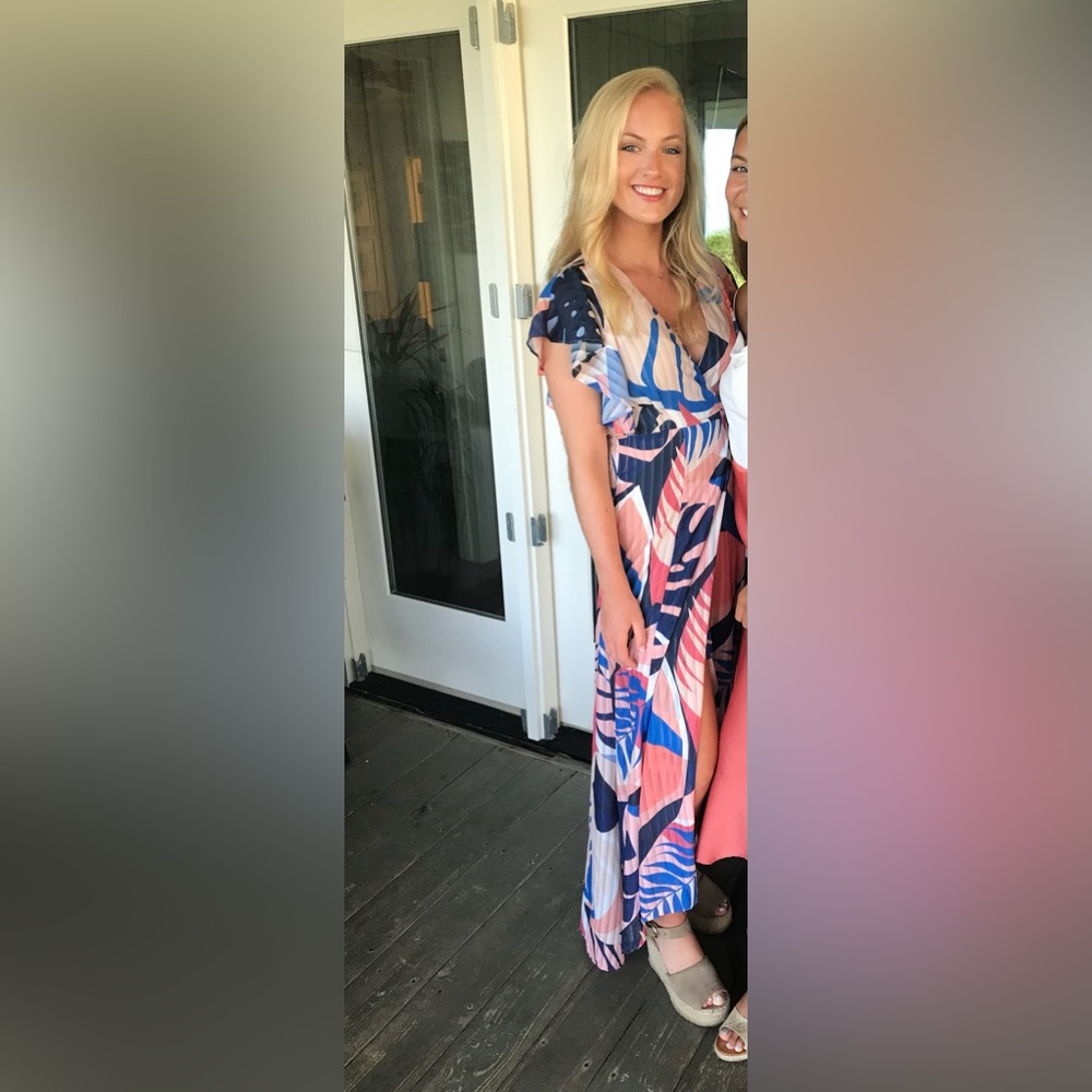 Hutch Dress Talia Leaf Print maxi dress